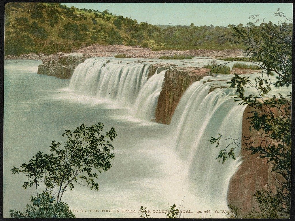 old picture of waterfall