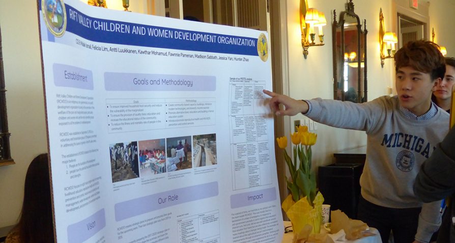 Student presents year-long project and internship experience at the GSP Global Engagement Symposium