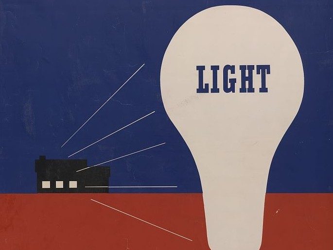 An illustrated lightbulb with the text "light" overlayed.