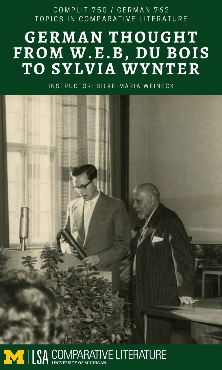 W. E. B. Du Bois standing by a podium accepting an honorary degree from Humboldt University in Berlin