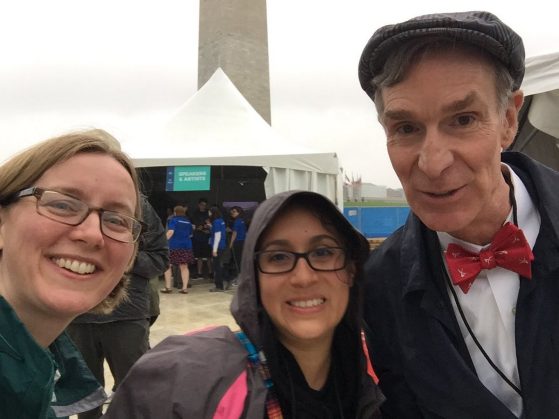 Selfie with Meghan Duffy, Kristel Sanchez and Bill Nye