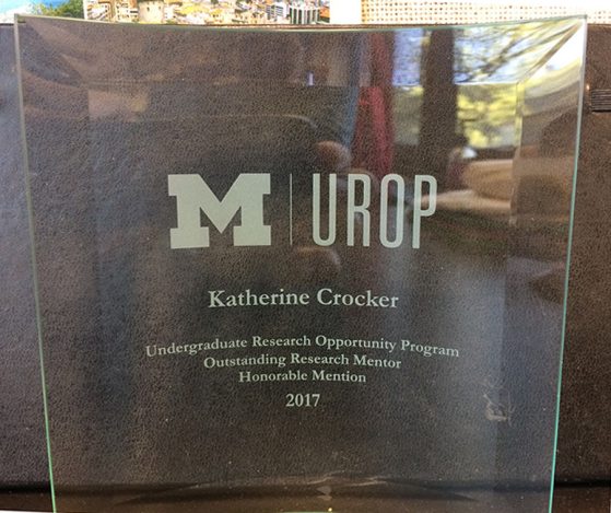 Katherine Crocker's UROP award