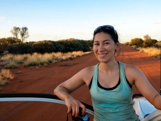 Talia Moore, in Australia for fieldwork, studies animal biomechanics. Image: Christofer Clemente