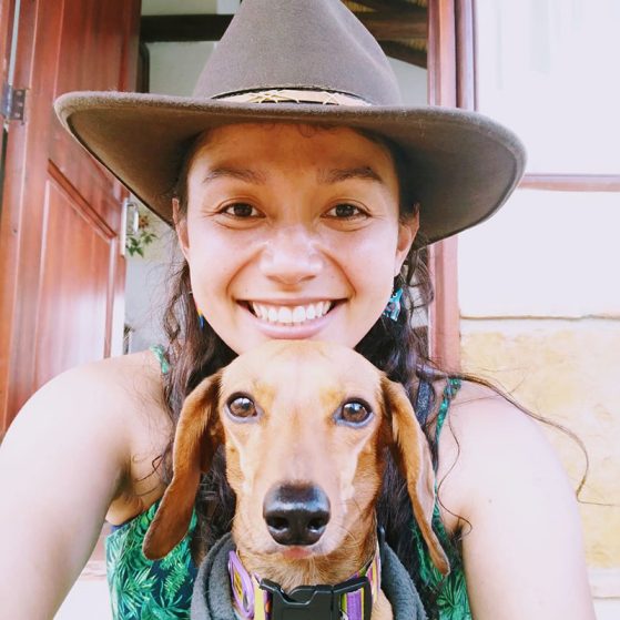 Diana Medellín with her pup, Lordcito. 