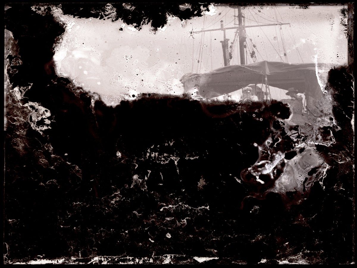 Ship circa 1910; damaged negative (University of Newcastle Special Collections)