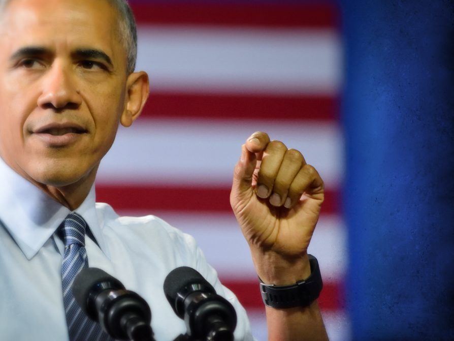 President Obama making precision grip gesture