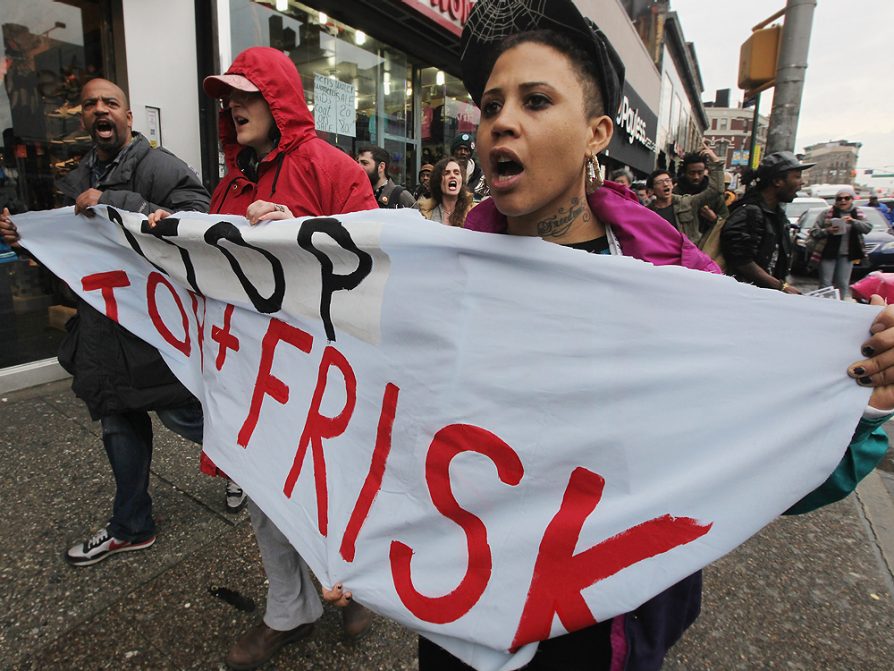A demonstration against the NYPD stop-and-frisk policy