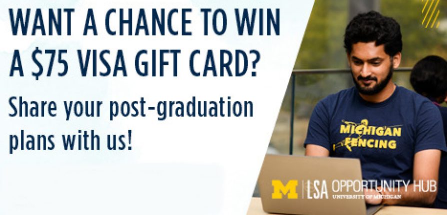 Want a chanace to win a $75 gift card? Share your post-graduation plans with us!