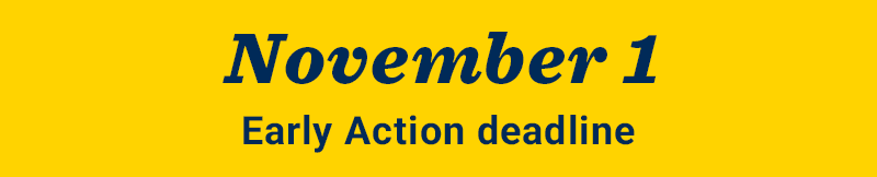 November 1 early action deadline