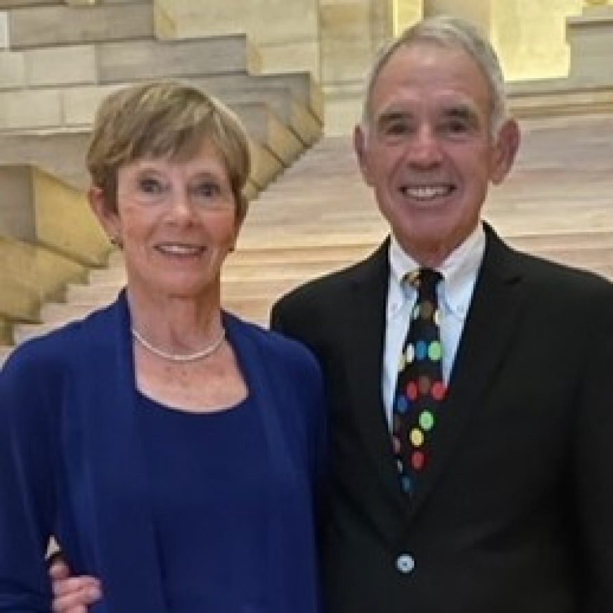 Professor John Jonides and his wife Linda