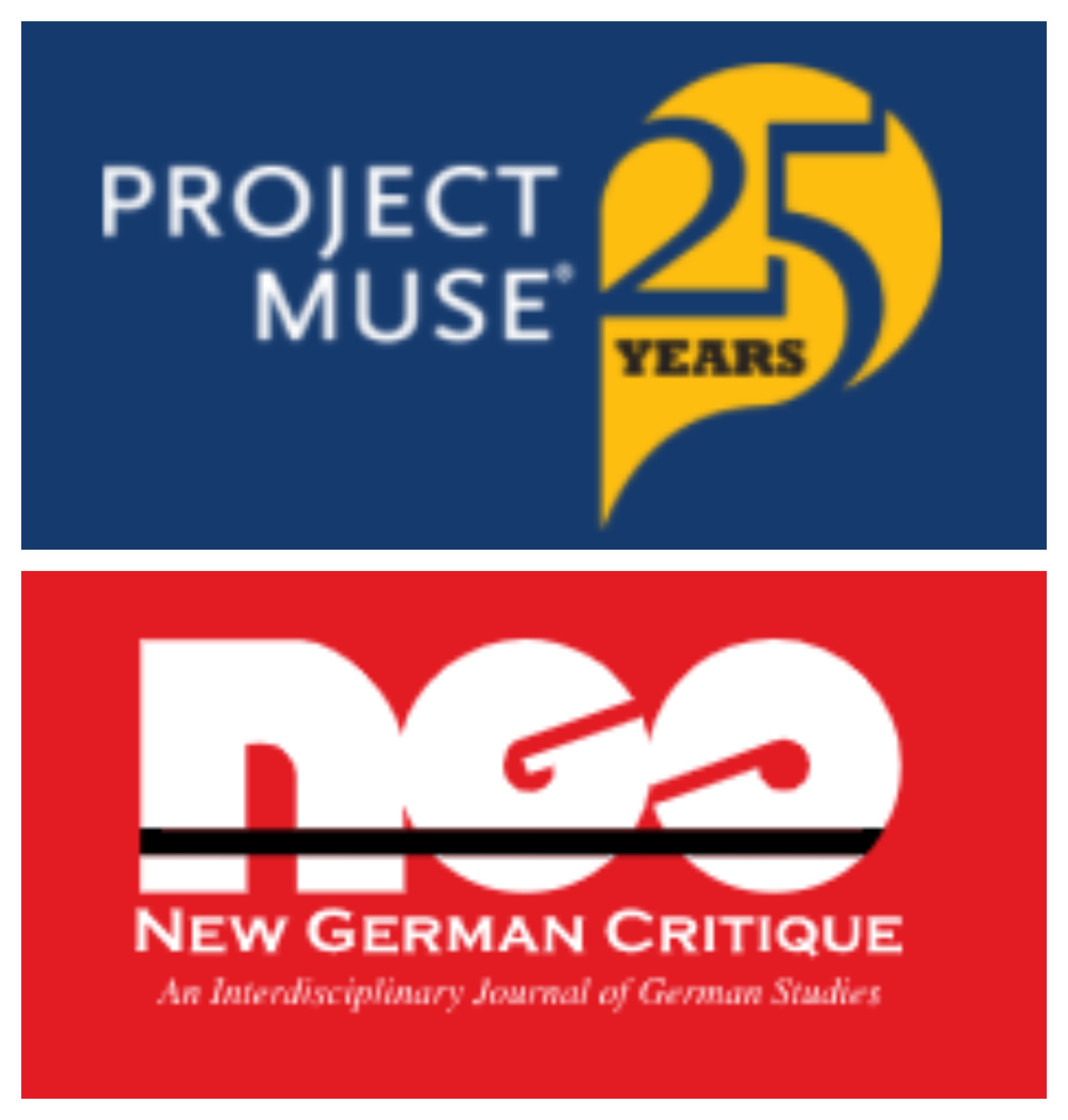 Project Muse and New German Critique logos