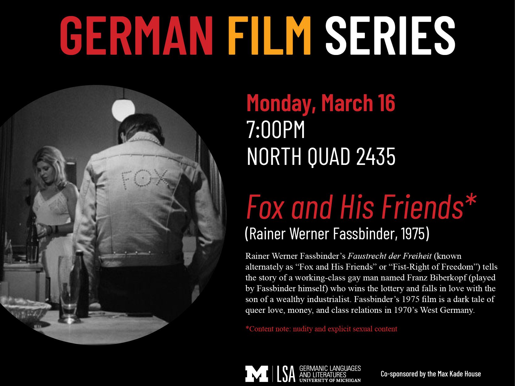 Join us on March 16! U-M LSA Germanic Languages and Literatures photo