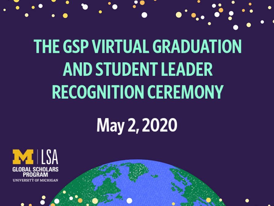 GSP Virtual Graduation and Recognition Ceremony - May 2, 2020