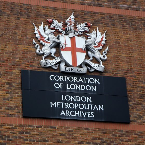 London Metropolitan Archives sign