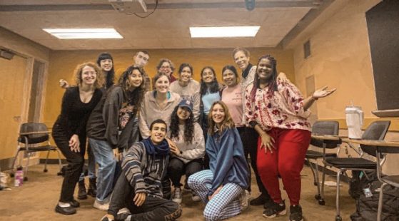 Latina/o Theatre for Social Change class, Fall 2022, with visiting Brazilian theatre makers