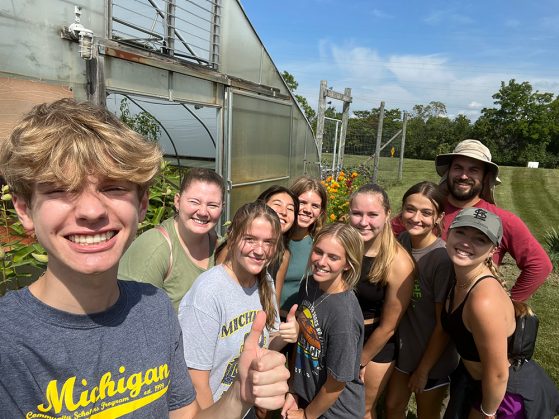 Group of MCSP students at a farm