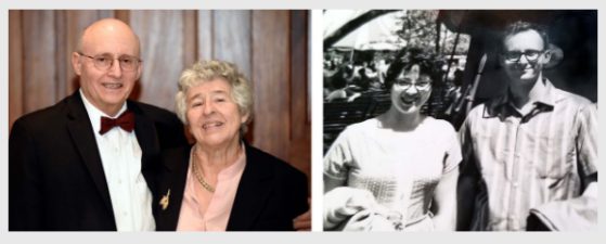 Maury & Miriam Lacher  2019 (left), Miriam & Maury Lacher 1960s
