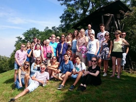 A group photo on a weekend trip to Giecz, Gniezno, and Ostrów Lednicki