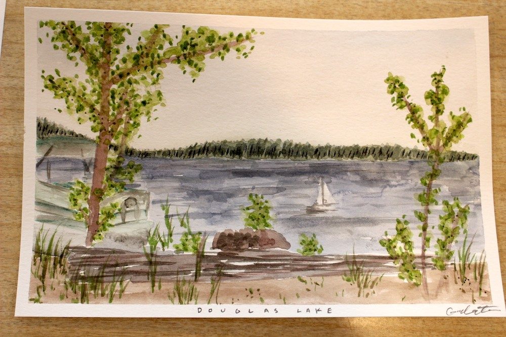Painting of lake