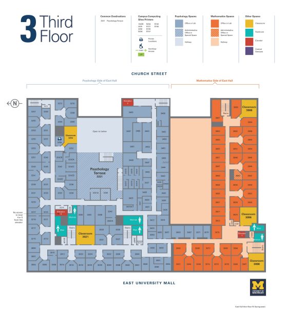 Psychology East Hall Floor Plan UM LSA Department of